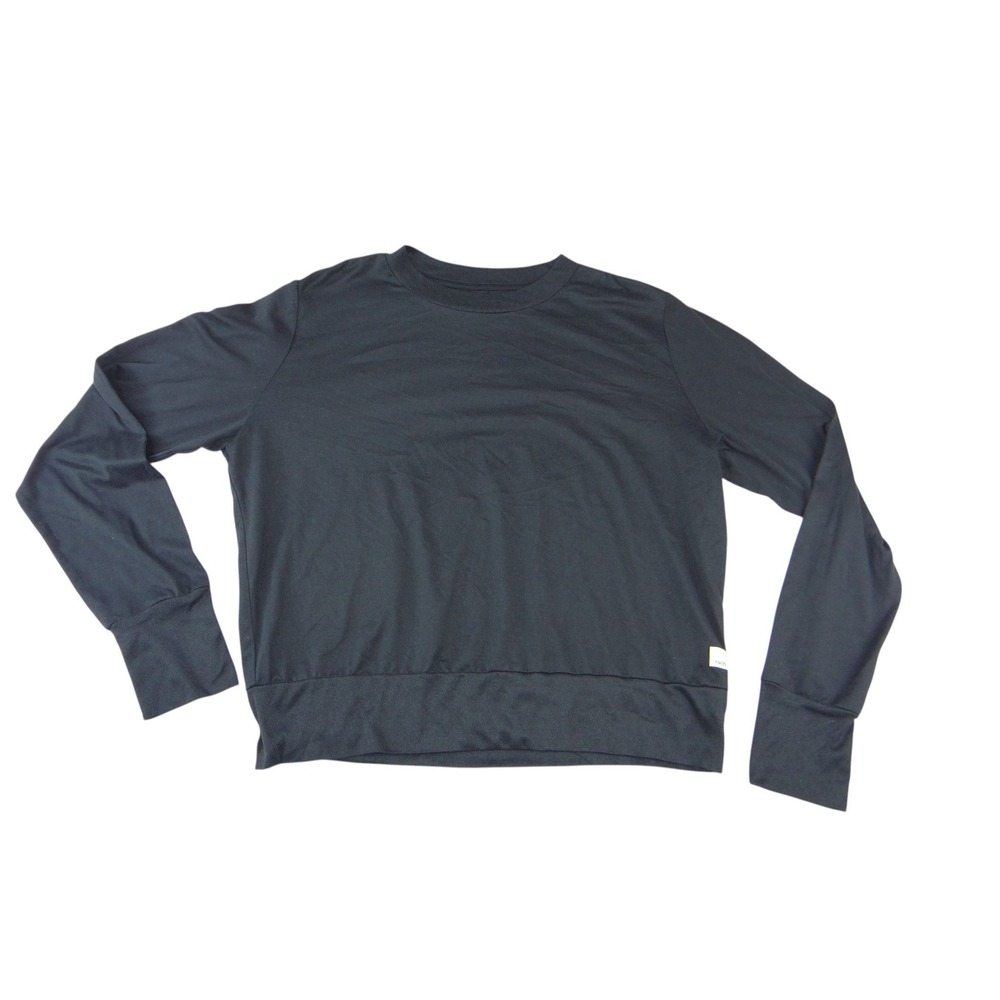 Vuori Womens Black Long Sleeve Crew Neck Performance Pullover Top Size M